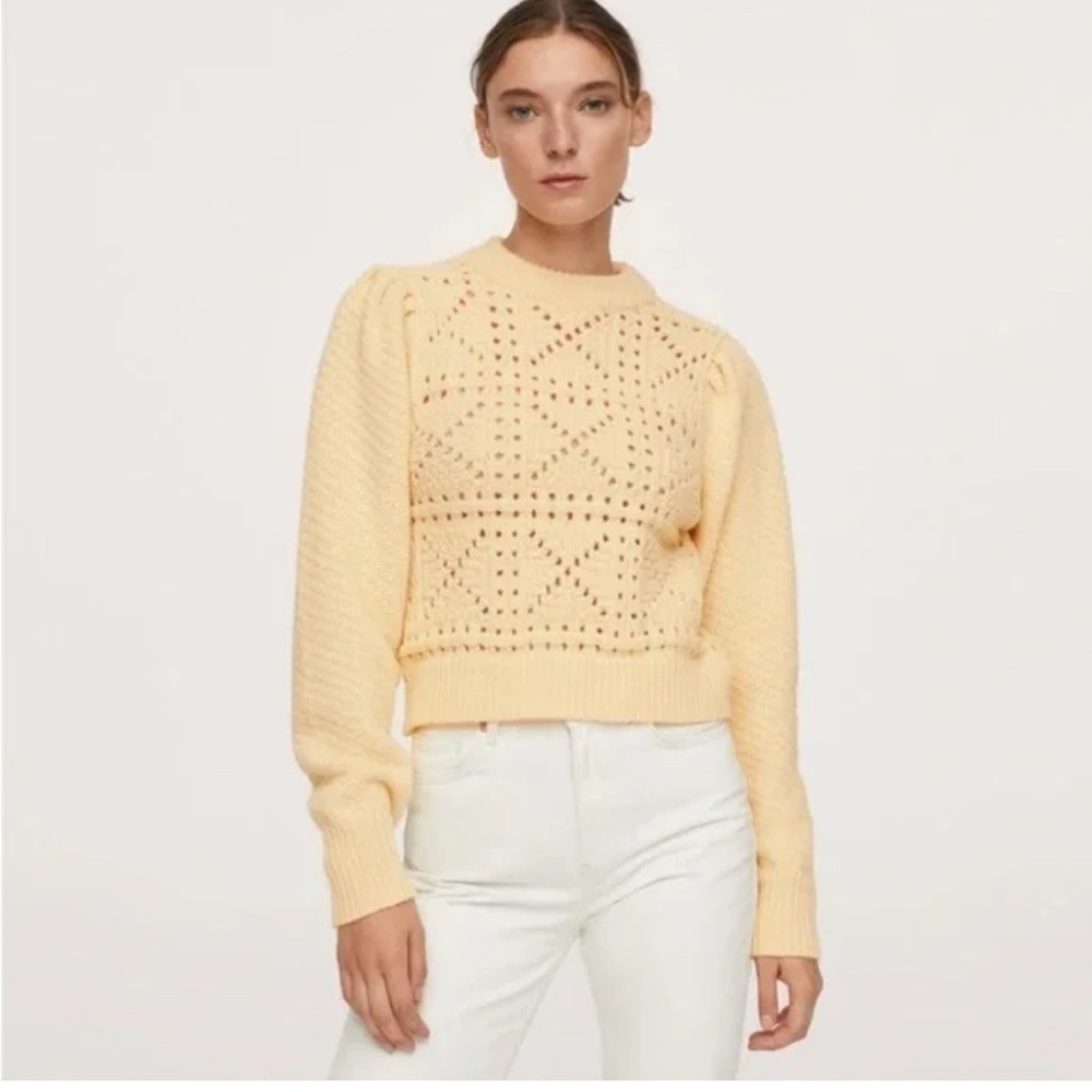 Mango Textured Knit Sweater size M